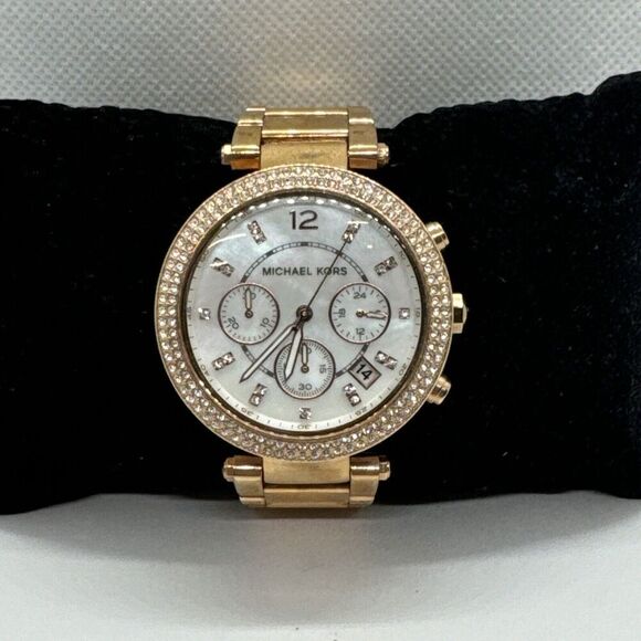 Michael Kors Parker MK5491 Women\'s Gold Stainless Steel Analog Dial Watch JNA588 main image 6